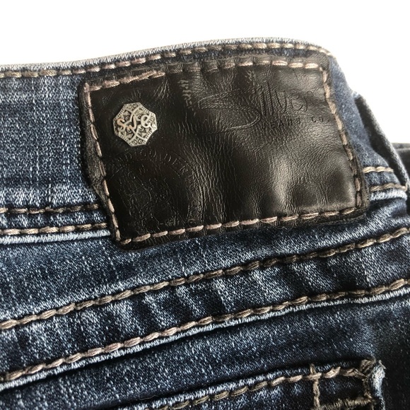 Silver Suki Dark Wash Distressed Denim Jeans Size 25 - Picture 5 of 11